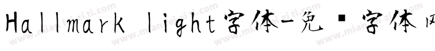 Hallmark light字体字体转换